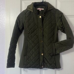 Olive Quilted girls Jacket